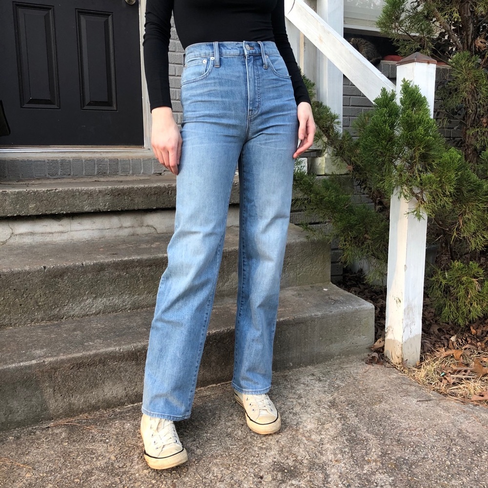 NWT slim wide leg full length madewell jeans